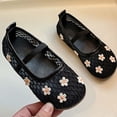 thumbnail image 2 of WZEIIOT Girls Summer Sneakers Breathable Mesh Flower Embroidered Soft Sole Flat Dance Shoes, 2 of 8