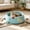 Blue-M, variant on Round Cotton Rope Woven Pet Bed Washable Scratch Resistant Sleeping Basket Decorative Nest for Small Cats Tiny Dogs 0.5-3kg Indoor Use, Blue 35x13cm