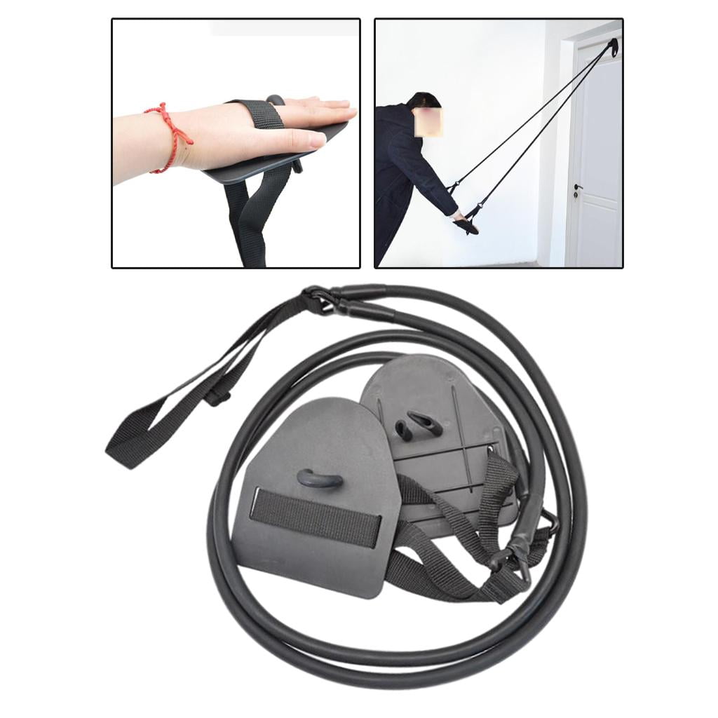 DimyFew Swimming Arm with Paddles, Device, Resistance Exercise Band Set for Swimming A Black