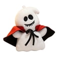 thumbnail image 2 of Aoznliie Halloween Plush Toy, Embroidered Ghost Soft Toy with Hanging Loop, 17.7 inch Cute Stuffed Toy for Party Gift, White, 2 of 6