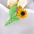 thumbnail image 2 of Juego de 2 pinzas para el cabello de girasol, clip de pico de pato de girasol a la moda para mujer y niña, accesorios para el cabello con foto de vacaciones en la playa para niñas ER, 2 of 5