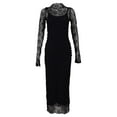 thumbnail image 4 of Wdgfv Ensemble de Robe en Dentelle 2 Pcs pour Femme Robe Midi Moulante Élégante Robe de Fête d'Anniversaire Robes d'Invitée de Mariage, 4 of 8
