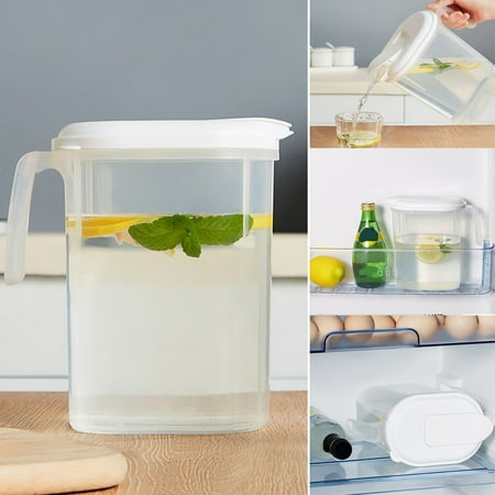 

Qianha Mall Fridge Pitcher–60.8oz Water Fridge Pitcher with Lid By Home Essentials %26 Beyond Practical and Easy to use Fridge Pitcher Great for Lemonade Iced Tea Cocktails and more Beverages