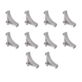 thumbnail image 1 of 10 Pieces 2.3cm Aluminum Alloy Silver Refrigerator Shelf Support Hooks, 1 of 3