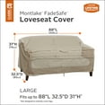 thumbnail image 7 of Classic Accessories Montlake FadeSafe Water-Resistant 76 Inch Patio Bench/Loveseat/Sofa Cover, 7 of 7