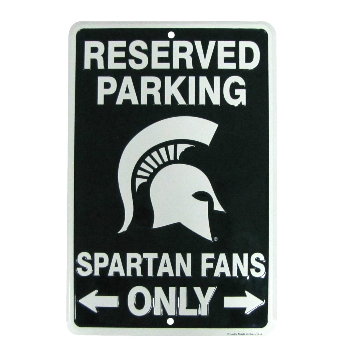 MICHIGAN STATE UNIVERSITY SPARTANS NOVELTY METAL LICENSE PLATE TAG MSU SPARTY
