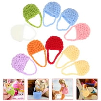 Niceauty 10Pcs Miniature Purse Crochet Project Bag Assorted Color Storage Doll Collectors Display