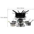 thumbnail image 2 of OULII 1 Set of Melting Fondue Set for Cheese Fondue in Black for Household Users, 2 of 8