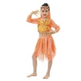 thumbnail image 2 of Gunia Girls Party Outfits Belly Dance Indian Outfit With Short Skirt Sleeves Kids Show Breathable Clothes Set For Stage Performance Holiday 5-12 Years, 2 of 5