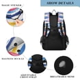 thumbnail image 4 of FORMRS Unisex School Backpack 17" Student Travel Bag with Laptop Compartment, Red Hand Drawn Sailboats, 4 of 7