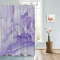 thumbnail image 3 of Ombre Lavender Purple Shower Curtain, Marble Texture Shower Curtain Set with Hooks, Spring Summer Waterproof Fabric Shower Curtains for Bathroom Decor, 36x72 Inch Bath Curtain, 3 of 6