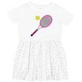thumbnail image 3 of Inktastic Pink Tennis Racket and Ball Girls Toddler Dress, 3 of 5