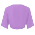 thumbnail image 6 of UJNDER Summer Womens Casual Short Sleeve Thin Chiffon Cardigan Elegant Shoulder Jacket Lightweight Cardigan for Women Purple XXL, 6 of 6