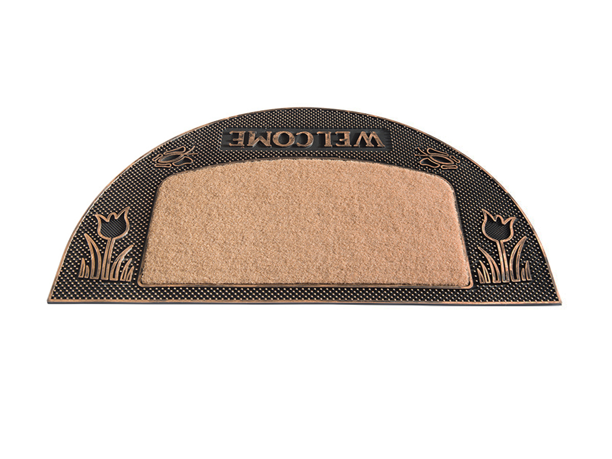 Superio Non-Slip Welcome Doormat for Entry, Indoor Outdoor, Heavy Duty, Waterproof, Easy Clean, Low-Profile Mats for Entry, Garage, Patio, High Traffic Areas, Natural Coir, 18"x30" (Spring Doormat)