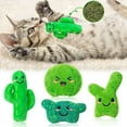 thumbnail image 4 of Belanttega 4pcs Cactus-shaped Catnip Toys for Cats Interactive with Your Cat Family Pet Fun Exercise Soft Durable Cat Kicker Toy For Indoor, 4 of 5