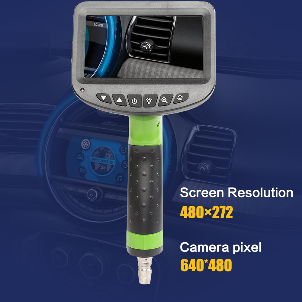 Borescope Direct View and Direct Injection for Car Air‑Conditioning Pipe LCD Endoscope Cleaning Gun Endoscope Inspection Camera Endoscope with High‑Definition Display Screen 