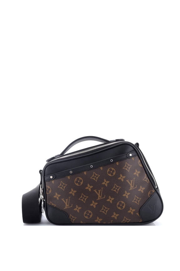 Pre-Owned Biker Messenger Bag Macassar Monogram Canvas By Rebag