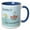 Blue/White, variant on 3drose, Funny Octopus Pushing Sub up Out of Water Expect Unexpected, 11oz Magic Transforming Mug