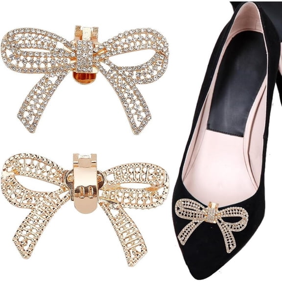 2Pcs Rhinestone Shoe Clips Detachable Shoe Charms Shoe Decoration Fashion Bridal Wedding Shoe Buckle DIY
