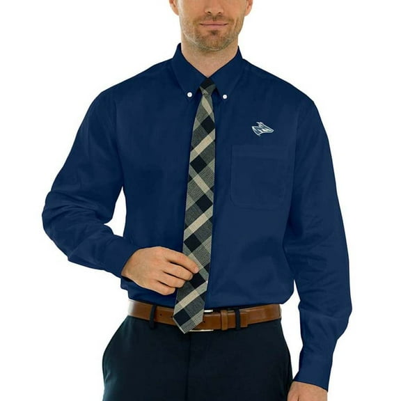 Men's Navy Nebraska-Kearney Lopers Wicked Woven Long Sleeve Button-Down Shirt