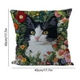 thumbnail image 3 of Hometravel Embroidery Inspired Pillow Cover, Rural Kittens Pattern Decor, Hot Selling Polyester Cushion Case, Charming Home Accent for Sofa and Bed, 3 of 6