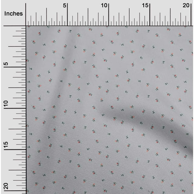 oneOone Viscose Jersey Fabric Leaves & Rose Flower Printed Craft Fabric BTY 60 Inch Wide