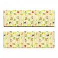 thumbnail image 2 of Fruit Bench Cushion Set of 2, Apple Plum Pear Apricot Peach Pattern on Abstract Geometric Waves Background Print, Standard Size Foam Pad and Decorative Cover, Multicolor, by Ambesonne, 2 of 4