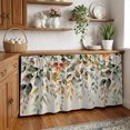 thumbnail image 3 of Orange Green Eucalyptus Leaves Cabinet Curtain 32"Wx55"L,Dustproof Pantry Door Curtain with Self Adhesive Tape,Fall Botanical Rustic Tall Storage Cover Privacy Drape for Bathroom Kitchen Laundry Room, 3 of 9