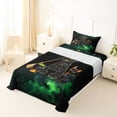 thumbnail image 5 of Manfei Witch Hat Twin Sheets,Halloween Letter A Bedding,Green,3pcs,1 Fitted Sheet and 1 Pillowcase, 5 of 6