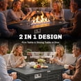 thumbnail image 4 of Outsunny Propane Fire Pit Table W/ Rain Cover 50,000 BTU Outdoor Firepit, 4 of 9