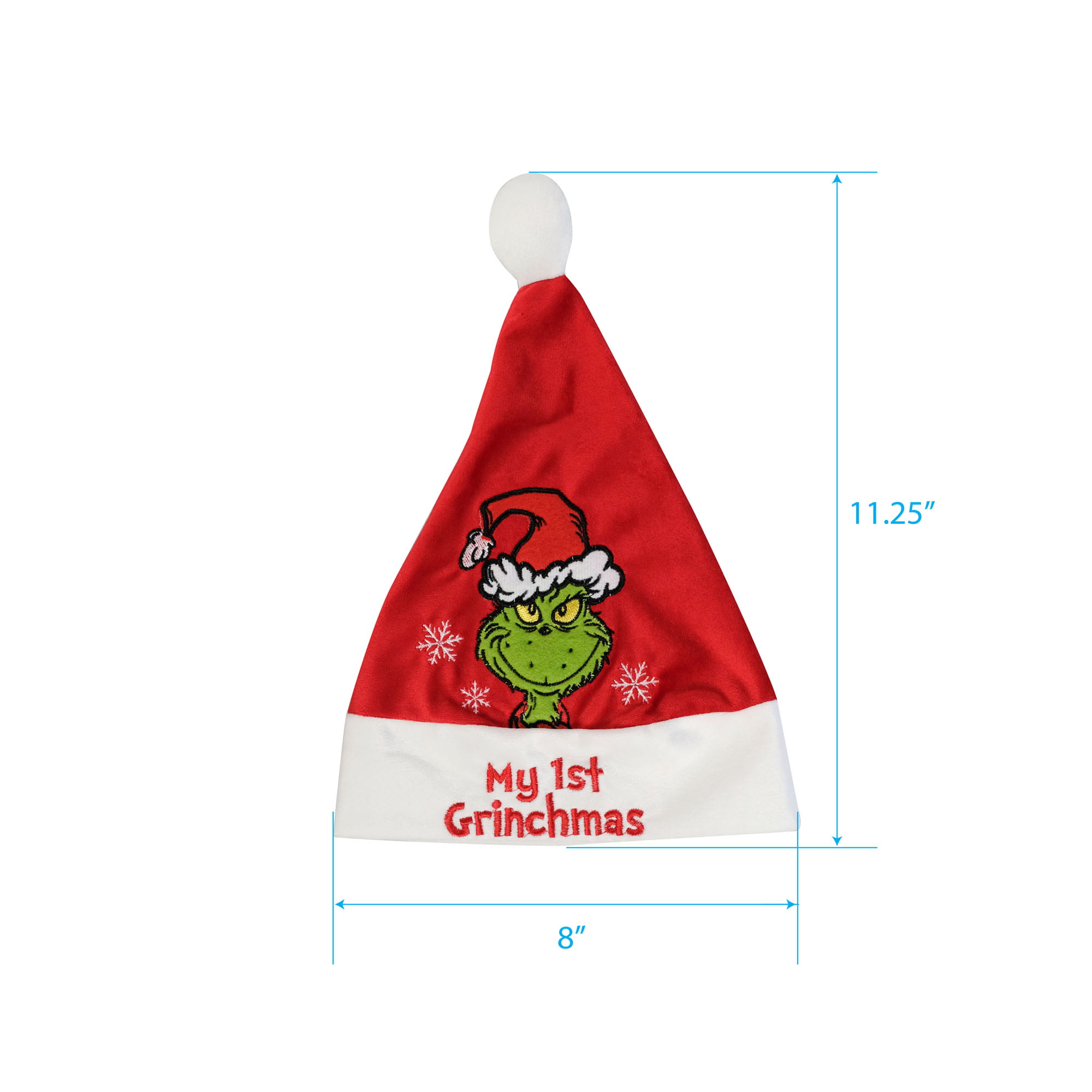 MY FIRST GRINCHMAS Grinch Santa Hat & Stocking SET Dr Seuss Christmas Baby 