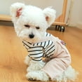 thumbnail image 3 of Walbest Dog Overalls Pet Clothes with Pocket Dog Outfits Jumpsuit Shirt Top with Overalls Puppy Clothes Dog Costume Beige Pants Jumpsuit for Small Dog, 3 of 6