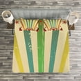 thumbnail image 3 of Ambesonne Vintage Rainbow Quilted Bedspread Set 3 Pcs, Old Circus Fair, Queen Size, Multicolor, 3 of 3