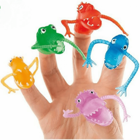 24 x Finger Fright Monsters Soft Rubber Party Bag Stocking Filler Halloween Toys