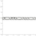 thumbnail image 4 of Real 14kt White Gold 6mm Flat Figaro Chain Chain Bracelet; 8 inch; Lobster Clasp; for Adults and Teens; for Women and Men, 4 of 4