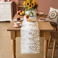 thumbnail image 2 of Eucalyptus Leaves Table Runner - 36 Inch Long Spring Plants Country Yellow Cotton and Linen Blended Dress Scarves Farmhouse Table Runner for Kitchen Dining, Coffee Table, 13" x 36", 2 of 8