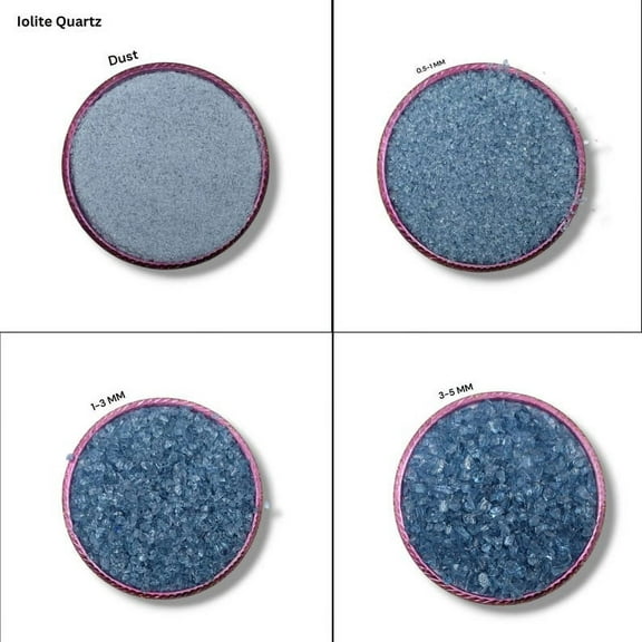 Crushed Iolite Hydro Quartz Coarse Gemstone All Size Perfect For Stone Inlay, Stone Healing Powder Woodwork Inlay Ring Inlay Crush Stone 0.5 to 1 MM 50 Gram ( 1.76 OZ )
