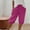Hot Pink plus size capri pants a1, variant on Cagogo Women Plus Size Capri Pants Drawstring Loose Solid Casual Loungewear Shorts Elastic Waist Cropped Pants Summer Beach Lounge Trousers Fashion Clothes, Coffee 2XL