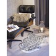 thumbnail image 3 of Luxe Faux Fur 676685029720 2 x 3 ft. Gordon Faux Sheepskin Rug - Gradient Grey, 3 of 4