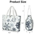 thumbnail image 3 of Tote Bag for Women - Blue Christmas Snowflake Pattern Shoulder Bag - Large Utility Work Duffle Bag with Zipper Handbag for Travel, Work, Sprots, 3 of 5