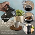 thumbnail image 2 of Cafetera Mixpresso Moka de aluminio con taza de café de 150 ml, 2 of 9