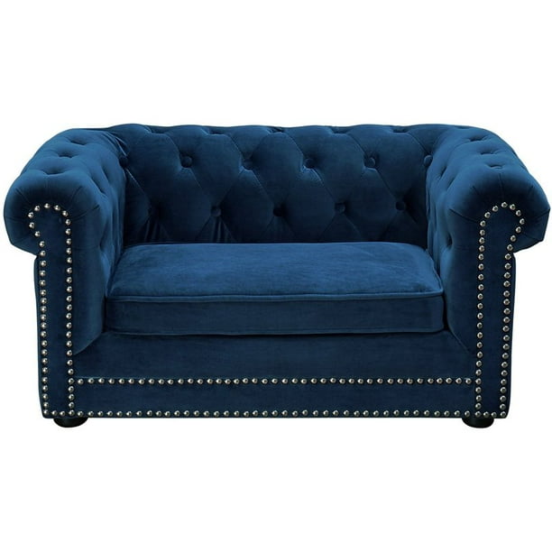 Husky Navy Blue Velvet Pet Bed Walmart