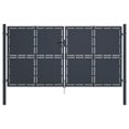 thumbnail image 1 of vidaXL Garden Gate Steel 300x200 cm Anthracite, 1 of 4