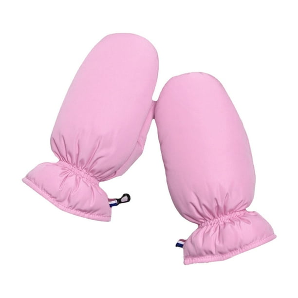 de plumón, de nieve, suaves y cálidas para hombres y mujeres, guantes de invierno con aislamiento, de esquí para ciclismo, Púrpura