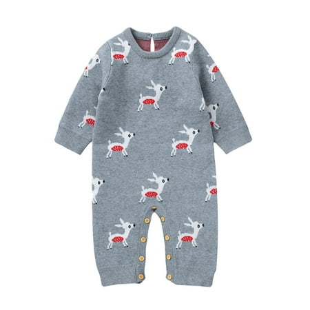 

Xinduolei Toddler Kids Girls Boys Cute Christmas Snowman Prints Romper Jumpsuit Cloths