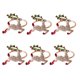 thumbnail image 1 of Juego de 6 servilleteros de ciervo y alce, servilleteros navideños, elegantes servilleteros de reno con diamantes de imitación brillantes, decoración de mesa delicada para decoración de fiesta de bod, 1 of 5