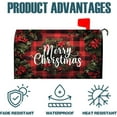 thumbnail image 4 of Christmas Wreath Mailbox Covers Magnetic Letter Post Box Cover Wrap Garden Yard Home Decor Outdoor Yard Farmhouse Home Mailbox Cover Magnetic Standard 21L X 18W, 4 of 6
