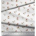 thumbnail image 3 of Soimoi White Cotton Duck Fabric Rose Buds Floral Decor Fabric Printed Yard 56 Inch Wide, 3 of 3