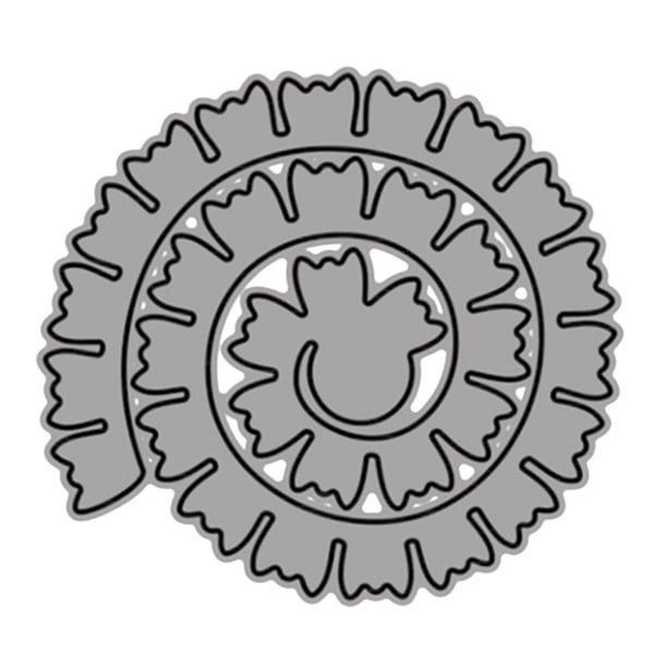 Troqueles de corte Baoblaze Plantilla Espiral Flor GG0442