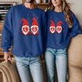 thumbnail image 3 of Gibobby Sudadera Mujer Moda Sudadera con capucha deportiva informal para parejas para el día de San Valentín con estampado de animados y sin capucha (para mujeres)(Azul, S), 3 of 5